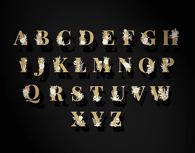 Cartoon Plant Letter Beauty Chen Wall Decorations Silhouette 3d model