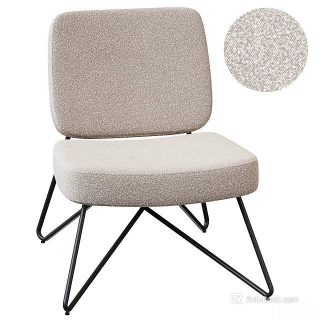 Elegant Modern Light Gray Fabric Sofa Coffee Table Set for Living Room with Metal Legs 3d model 