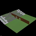 Modern Garden Landscape Design With Paved Pathways Green Lawns Steps And Railings