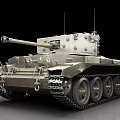 Detailed 3D Rendered Military Tank With Armored Turret Cannon And Tracks