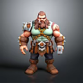 Strong Female Warrior Character With Muscular Build And Armor Details