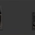 Black Metal Decorative Brackets With Curved Hook And Pointed End Design