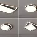Modern Geometric Ceiling Lights With Various Stylish Shapes For Interior Design 3d model