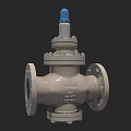 Sturdy Industrial Valve With Blue Top Gray Body And Flange Connections By LINUO