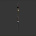 Stylish Decorative Swords Featuring Green Gem Chain Golden Details And Unique Designs