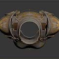 Intricate Medieval Weapon Armor Breastplate With Metal Build And Golden Ornaments