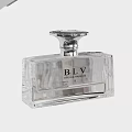 BLV Eau De Parfum II Transparent Glass Square Perfume Bottle With Silver Cap