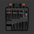 Black Tool Organizer Board With Orange Accents Key Holder And Screwdriver Slots