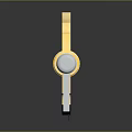 Elegant Key Shaped Jewelry Pendant With Gold Handle And Silver Body