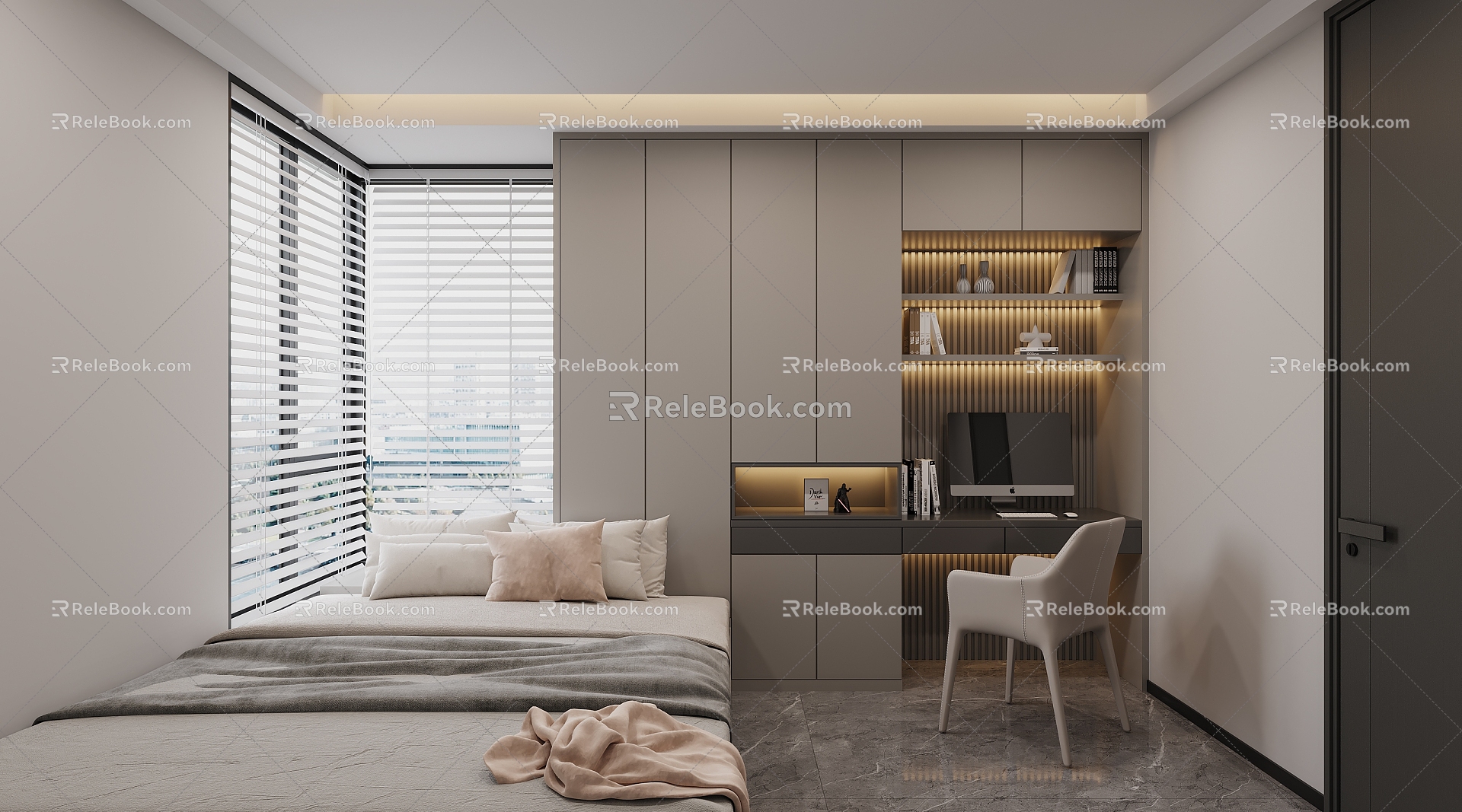 Modern Tatami Bedroom 3d model