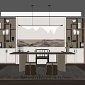 New Chinese Style Study 3d model