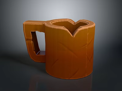 Orange Textured Mug Design For Daily Household Use And Home Decor 3d model
