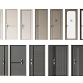 Modern Hinged Doors With Various Styles And Different Color Options For Home Interior 3d model