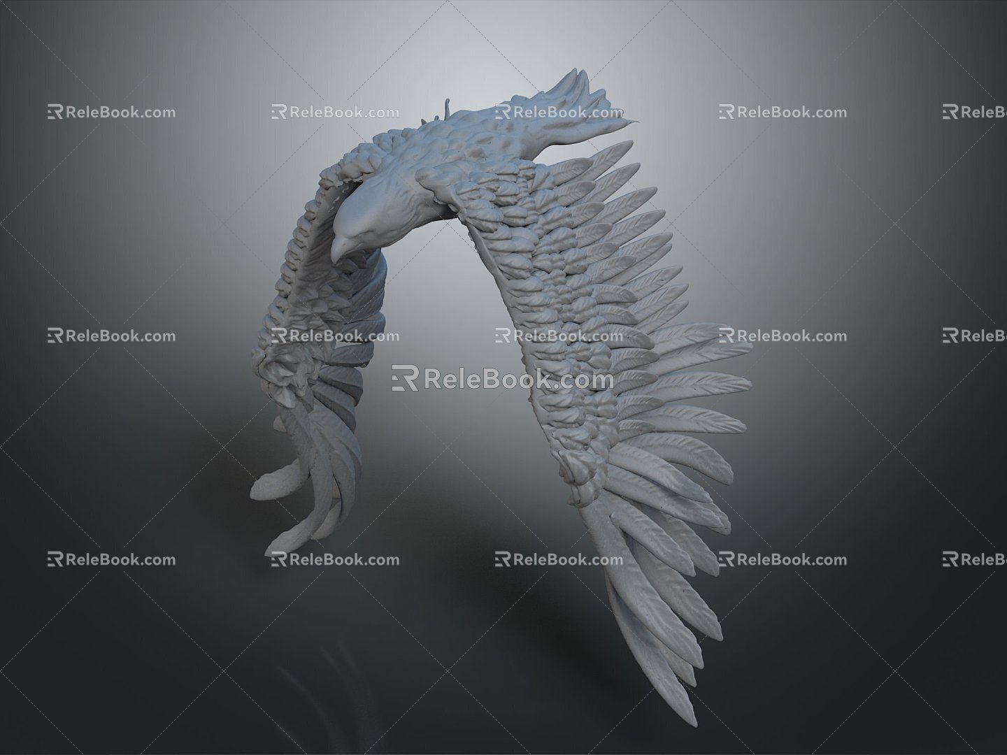 Modern Eagle Carving 3d model