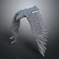 Eagle 3D Model Sculpture With Spread Wings Detailed Feathers Realistic Flying Pose