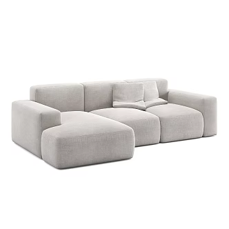 Modern minimalist double sofa 3d model