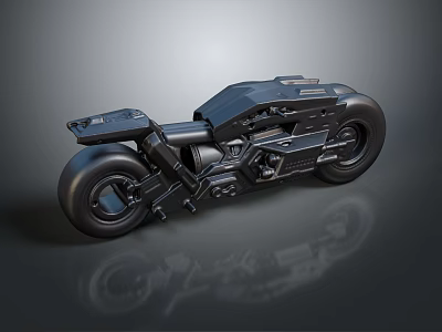 Sleek Black Futuristic Motorcycle With Modern Body Design Stylish Wheels And Detailed Engine 3d model