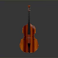 Classic Red Wooden Cello With Shiny Finish As Elegant Musical Instrument For Home