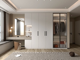 Modern Cloakroom Wardrobe 3d model