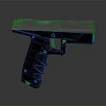 Modern Gray Tactical Pistol 3D Model With Ergonomic Grip And Sleek Design 3d model