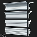 Architectural Molding Components In White With Various Design Styles And Shapes