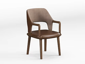 New Chinese Dining Chair Armchair 3d model
