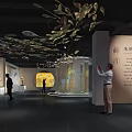 Contemporary Zhu Bingren Art Exhibition Hall With Visitors Taking Photos And Artworks