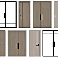 Modern Hinged Doors With Various Designs And Material Options For Interiors 3d model