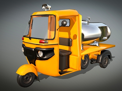 Tricycle milk tanker cartoon tricycle model