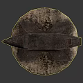 Rustic Blacksmith Anvil For Weapon Making Placed On Wooden Stump And Metal Base