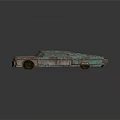 Vintage Teal Rusty Car With Worn Exterior And Weathered Classic Design