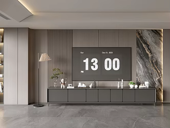 Modern Simple Living Room Light Luxury TV Background Wall TV Full Wall TV Cabinet TV Cabinet Combination Living Room 3d model
