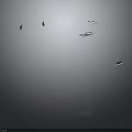 School of Fish Swimming Gracefully in Gray Background with Smooth Motion