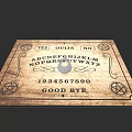 Wooden Ouija Board With Letters Numbers YES NO And Pentagram Symbols