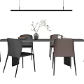 Dining table and chair combination 3d model
