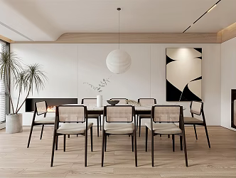 Quiet Restaurant Home Restaurant 3d model