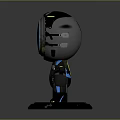 Astronaut Character With Transparent Helmet Containing Red Starfish And Space Scene