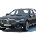 Black BMW Luxury Sedan With Front Grille LED Headlights Sleek Body Lines Alloy Wheels