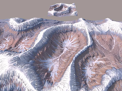 Natural Garden Landscape Design With Rolling Terrain And Layered Earthy Textures 3d model