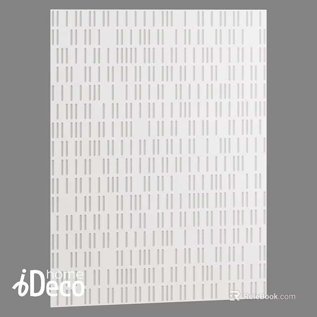 Elegant White Wall Design With Vertical Linear Pattern And Modern Texture 3d model 