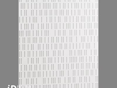 Elegant White Wall Design With Vertical Linear Pattern And Modern Texture 3d model