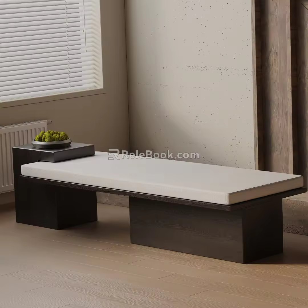 Modern shoe changing stool 3d model