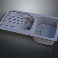 Double Bowl Kitchen Sink With Integrated Drainer For Modern Kitchen Furniture