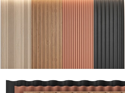 Wall panel decorative background wall 3d model