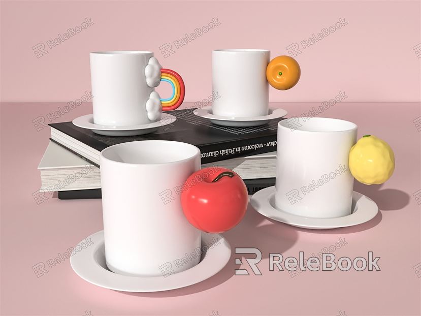 Modern Cup Colorful Fruit Cup model