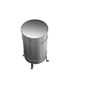 Metallic Silver Cylindrical Building Component With Smooth Finish And Supporting Legs