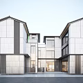 Modern Multi Story Townhouse With Glass Windows Stone Exterior And Balcony
