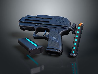 pistol semi-automatic pistol automatic pistol modern weapon hot weapon hot weapon gun military 3d model