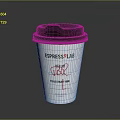 ESPRESSLAB Paper Coffee Cup With Cake Text And Black Lid Design