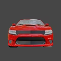 White Muscle Car With Black Grille Hood Scoop And Alloy Wheels